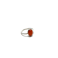 Carnelian Silver Ring Rings Crystals D. $18.00 Size 5 