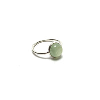 Green Jade Silver Ring Rings Crystals H. $18.00 Size 5.5 