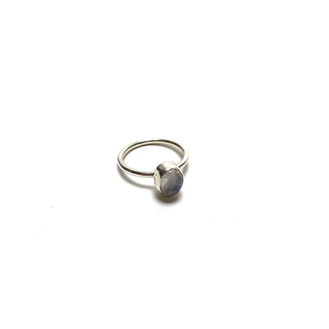 Moonstone Silver Ring Rings Crystals J. $18.00 Size 6 