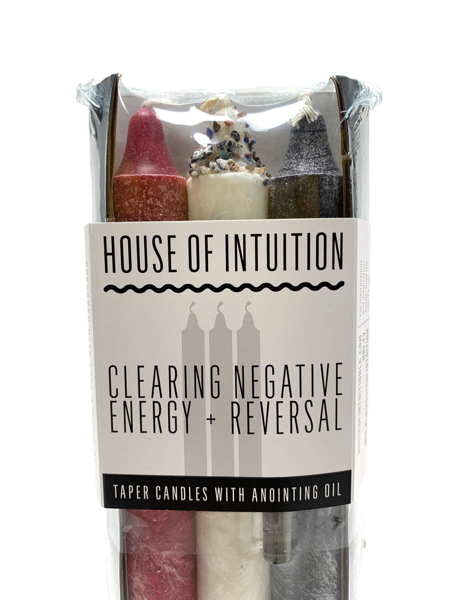 Taper Intention Candle Set - Clearing Negative Energy and Reversal Taper Intention Candles House of Intuition 