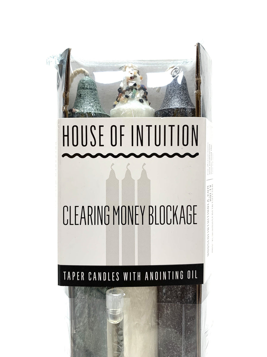 Taper Intention Candle Set - Clearing Money Blockage Taper Intention Candles House of Intuition 