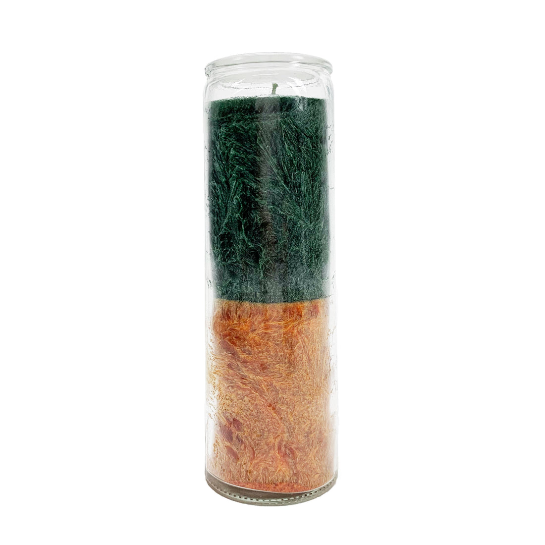 Green and Orange Palm Wax Prayer Candle Prayer Candles House of Intuition 