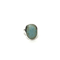 Larimar Silver Ring Rings Crystals H. $60.00 Size 7.5 
