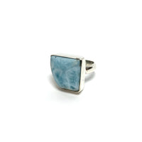 Larimar Silver Ring Rings Crystals J. $60.00 Size 6.5 