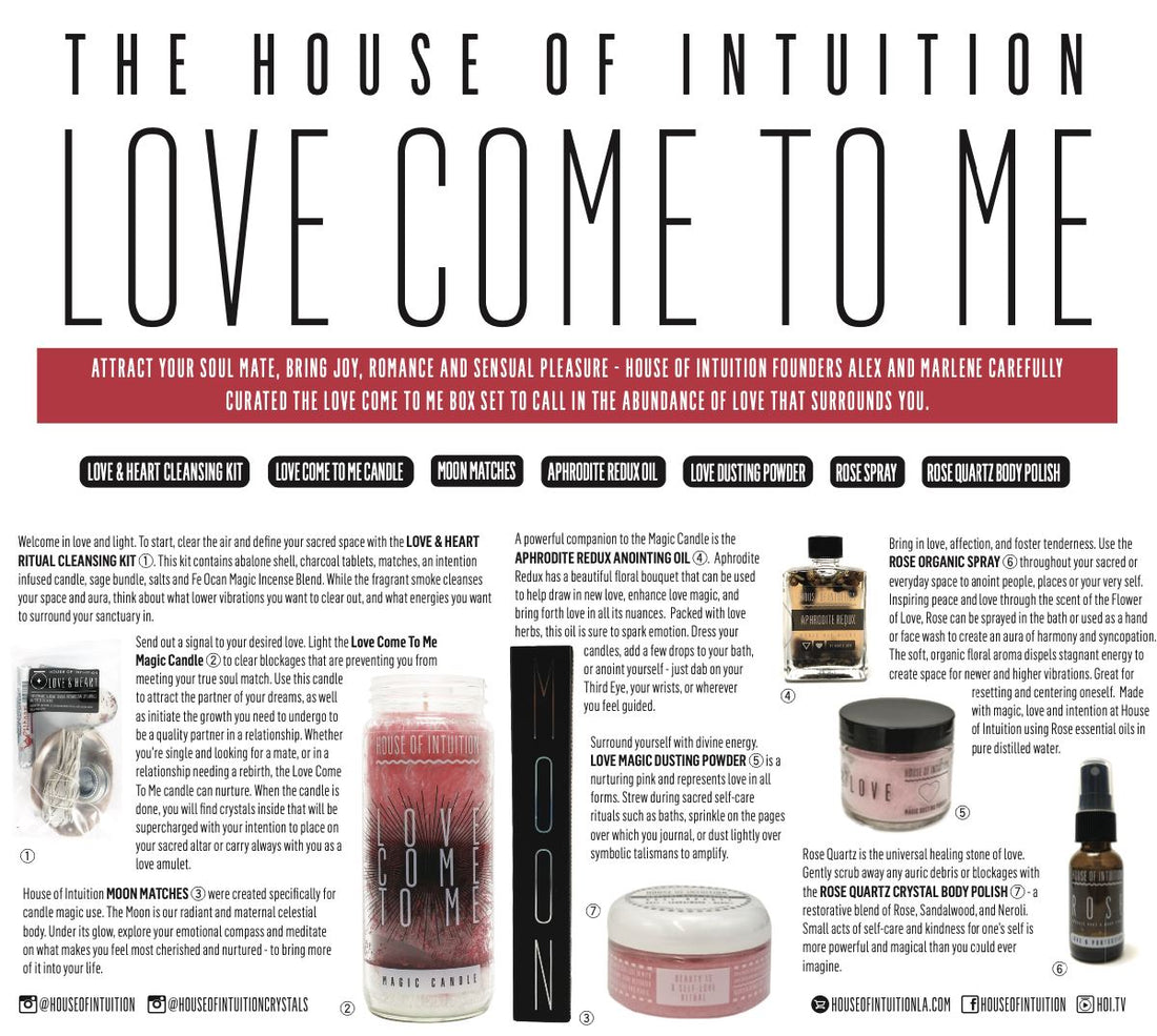 LOVE COME TO ME BOX Specialty Boxes House of Intuition 