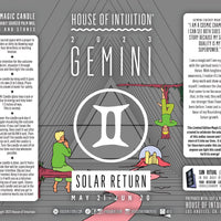 2023 Gemini Solar Return Magic Candle | May 21 - June 20 (Limited Edition) Happy Birthday Candle House of Intuition 