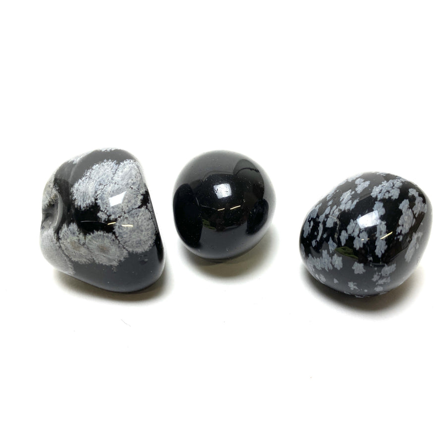 Snowflake Obsidian Tumbles Obsidian - Snowflake Crystals A. $3.00 