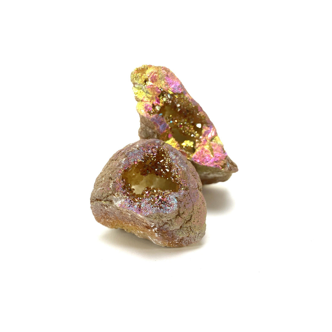 Sunset Aura Quartz Geodes Sunset Aura Quartz Crystals 