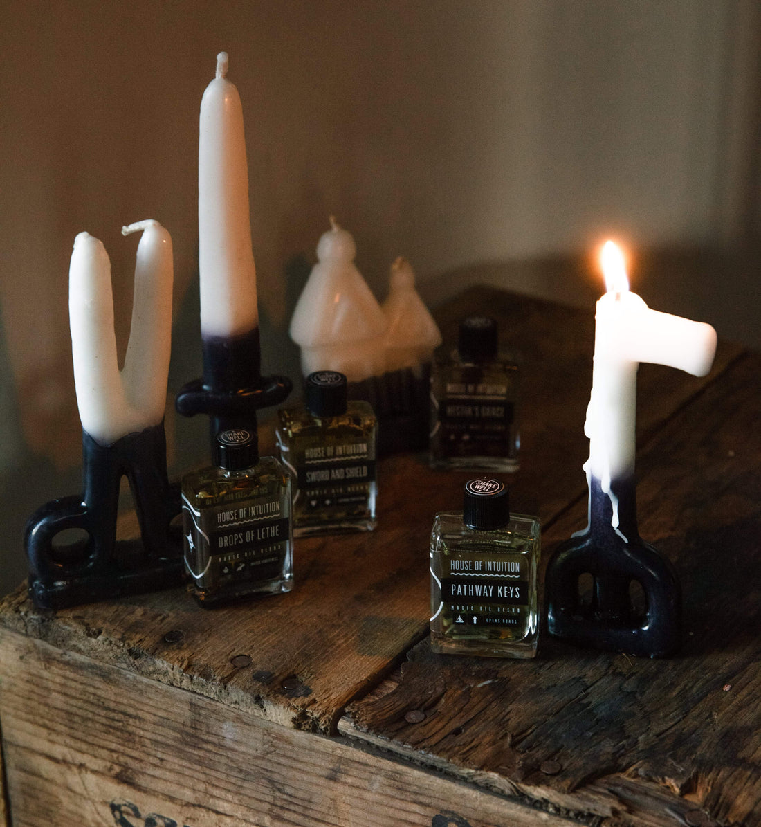"Be My Shield" Symbol Shape Candle Kit (with Sword & Shield Anointing Oil) Symbol Shape Candle House of Intuition 