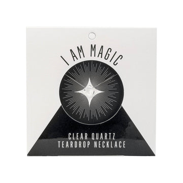 Clear Quartz Teardrop Necklace (I AM MAGIC) Teardrop Necklace House of Intuition 