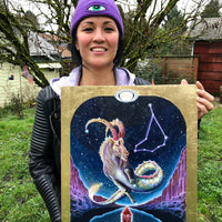 Capricorn Zodiac Original Painting and Print by Tashina Suzuki Paintings & Art Pieces House of Intuition 